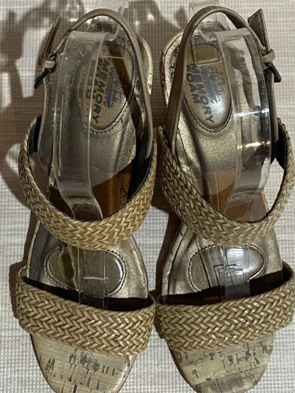 Women’s Life Stride Velocity With Memory Foam Cork Wedge Sandal